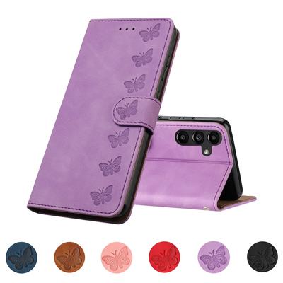 Wallet Phone Case For Samsung Galaxy Note 20 Ultra 10 9 8 A7 A6 A8 Plus A3 J3 J5 2016 J7 2017 Cases Butterfly Leather Cover