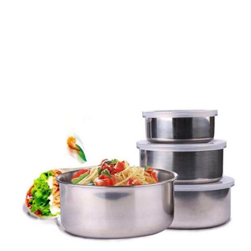 Versatile Stainless Steel Crisper Set With Sealed Lids For Long-lasting Freshness