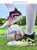 Unisex Graffiti Camouflage High-Top Football Shoes for Students - TPU Lawn Competition Trainers