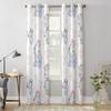 Cute Cartoon Hippos With Hearts Window Curtain For Kids Room Home Blinds Curtains For Living Room Bedroom Window Drapes