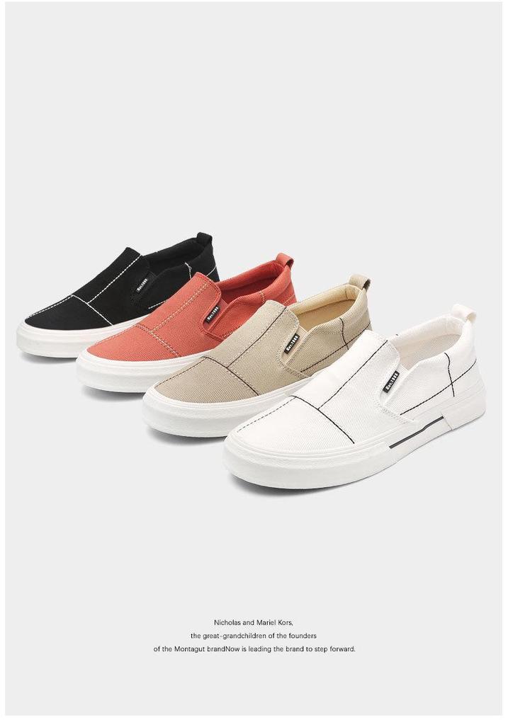 Spring Men's Trendy Slip-ons: Stylish, Comfortable, Breathable Canvas Shoes