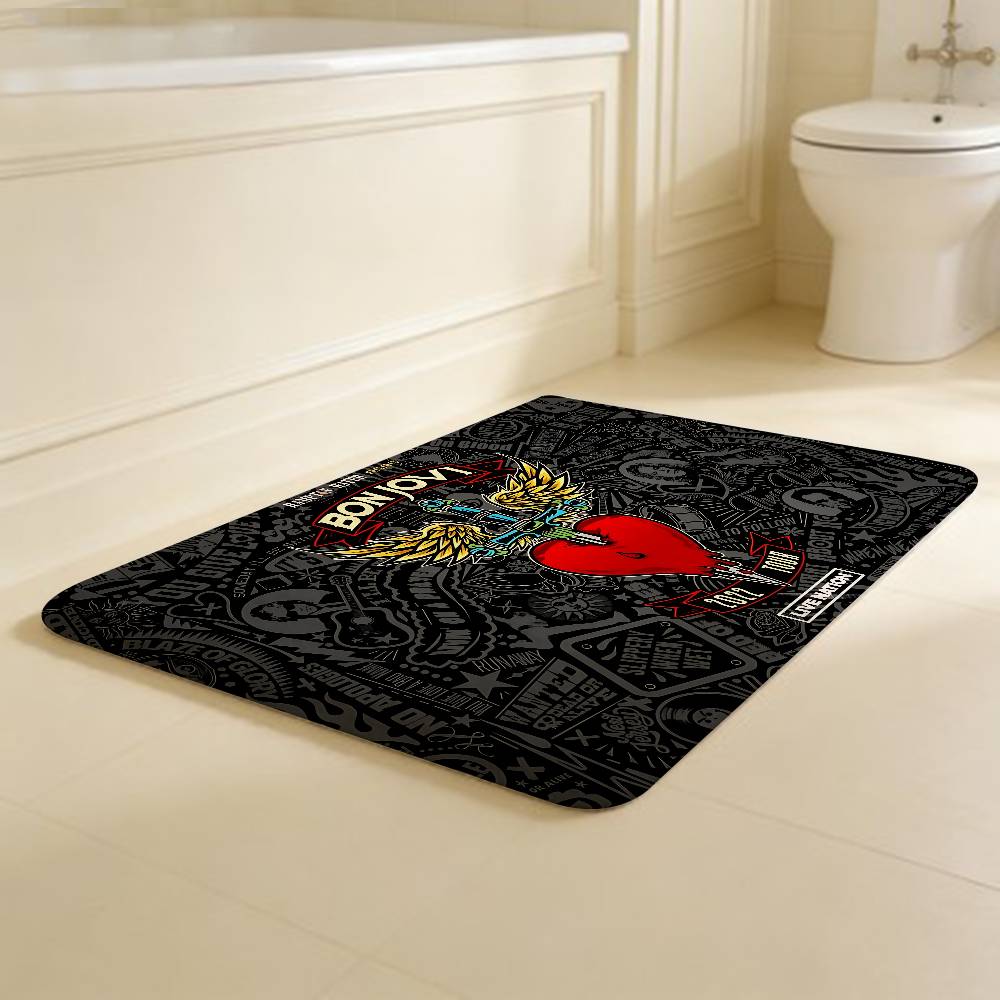 B-BonS J-Jovi Felpudo de Baño Habitación Infantil Decoración de Dormitorio Balcón Felpudo Antideslizante Sala de Estar Alfombra de Bienvenida