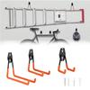 Heavy Duty Wall Mount Iron Hook Garage Organizer Bicycle Ladder Hanger Anti Slip For Garden Tools Home Workshop