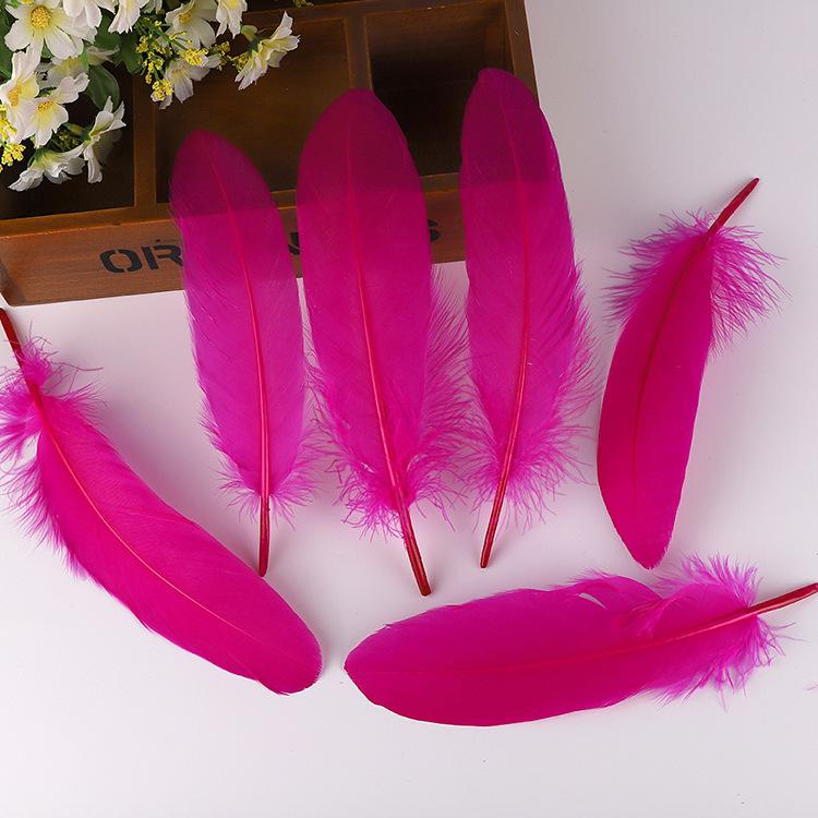 50Pcsdiy Goose Feather Hard Big Floating Feathers Wedding Children Handmade Decorative Materials Dream Catcher Feathers