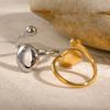 Yori Fashion Adjustable Corrugated Irregular Hollow Open Ring High Quality Exquisite Jewelry for Women