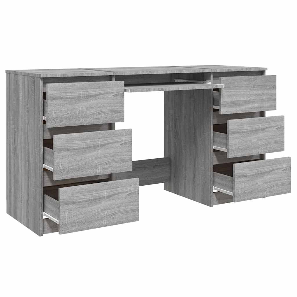 Desk Gray Sonoma 140x50x77 cm Particleboard