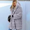 VAYLA New Oversize Winter Women's Fur Coat Faux Fox Fur Windbreaker Hooded Long Parkas Jackets Padded Warm