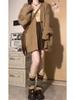 Women's Oversized Mélange Cardigan Sweater Coat - 2026 Autumn/Winter Collection, Solid Color Knitwear, Casual Loose Fit.