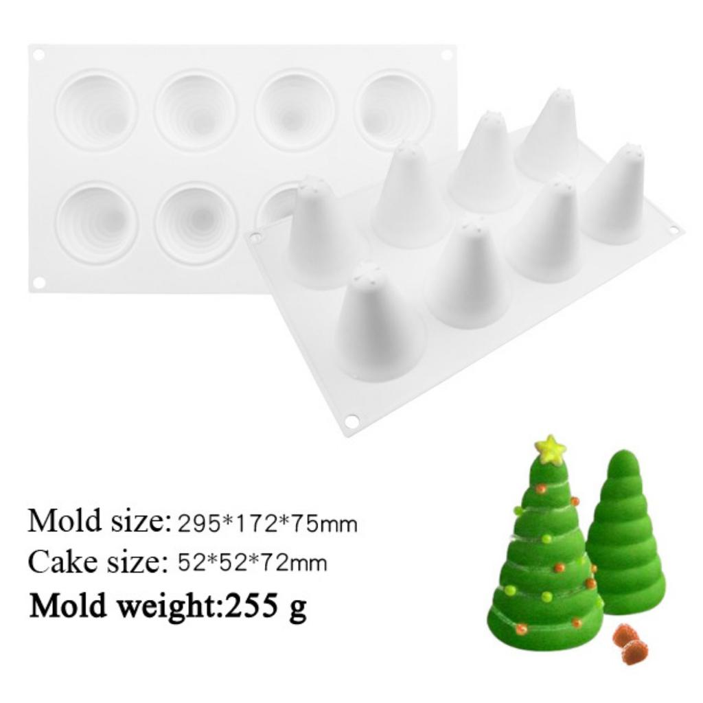Mixed Styles Christmas Tree Series Chocolate Silicone Mold Santa Baking Set Cake Biscuit Jelly Mold Party Festival Candle Decor