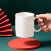 11oz White Mug Cup, Lightweight Bright Porcelain Tea Cups with Handle, Elegant and  Ceramic Coffee Cups for Tea, Hot Cocoa, Milk