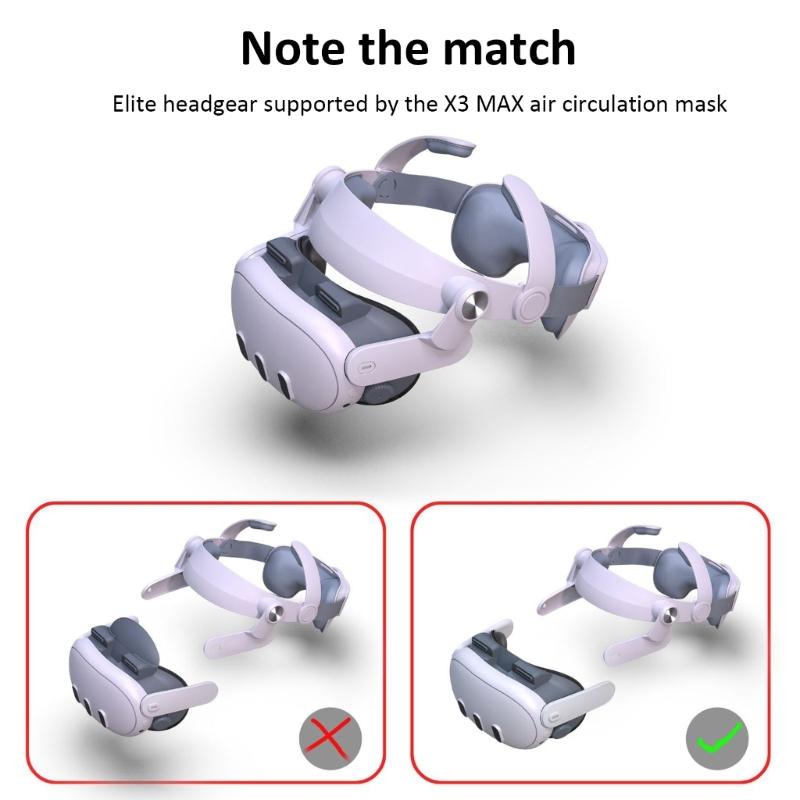 Air Circulation Cooling Eye Guard Cover Decompression L Interfaces Cover Breathable for Q 3 VR Accessory