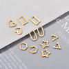 Classic Stainless Steel Hoop Earrings For Women Men Heart Star Oval Rectangle Round Triangle Gold Color Punk Hip Hop Jewelry