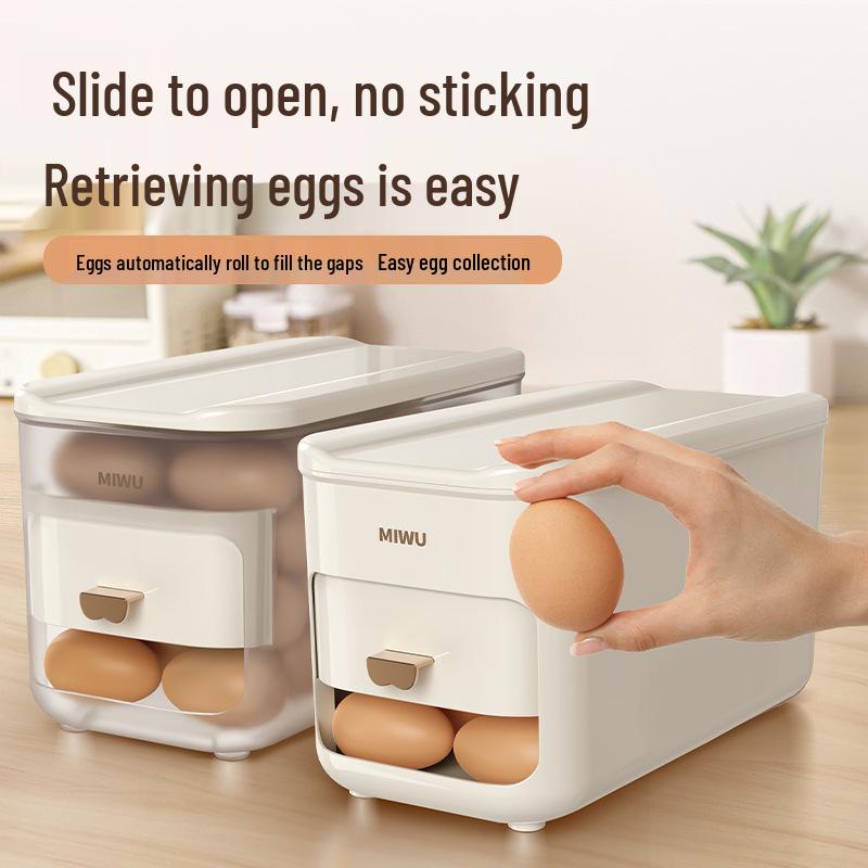 Multi-Functional Rolling Egg Storage Tray for Refrigerators белый