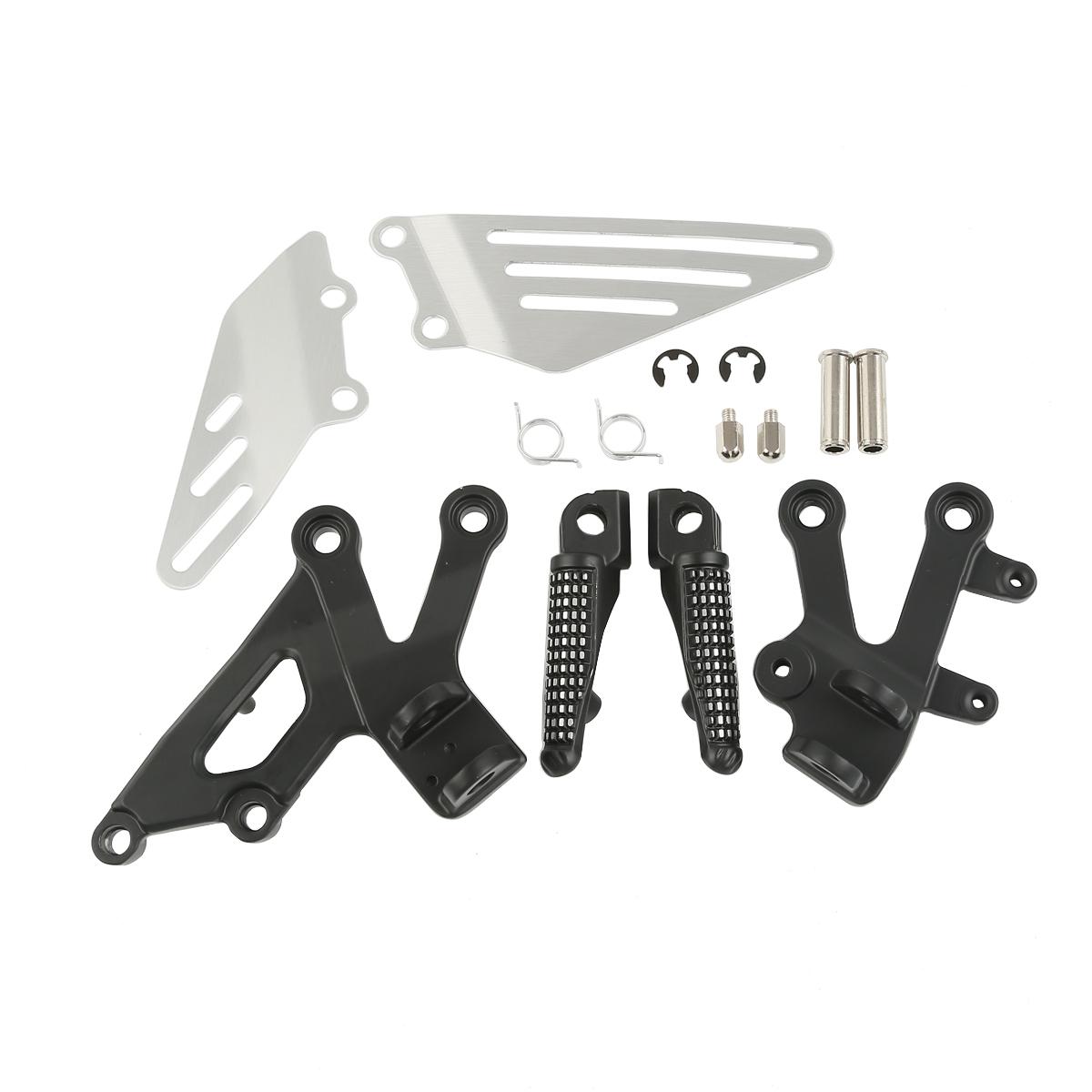 Motorcycle Front Foot Pegs Footrests Bracket For Kawasaki Ninja ZX12R 2002-2005 2003 04 матовый черный