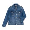 Vintage Lapel Single-Breasted Long Sve Comfortable Denim Jacket Women Jackets Medium-Blue LWT0067085PN00FA05051
