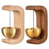 1-4PCS Hanging Magnetic Brass Doorbell Doorbell Solid Wooden Doorbell Wireless Jingle Bell Entrance Door Bell Pendant Home Decor