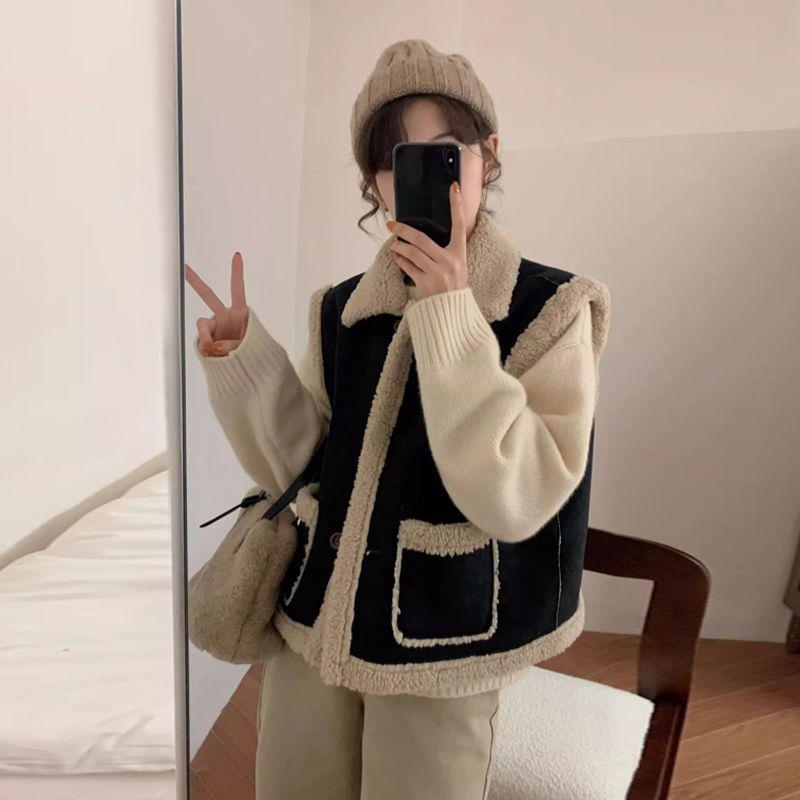 Vest for Women Cotton Autumn Winter Sleeveless Tops Vest Oversize Thickened Down Casual Vest