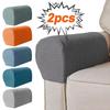 2Pcs Elastic Stretch Jacquard Sofa Arm Covers Anti-Slip Armchair Slipcovers Couch Cover  Living Room