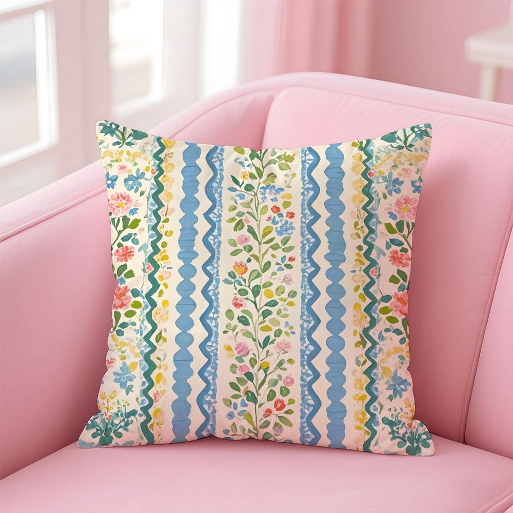 

French Countryside Funy Abstract Art Cushion Cover Linen Pillowcase Cover Soft Decor for Sofa Home Room 30X30cm