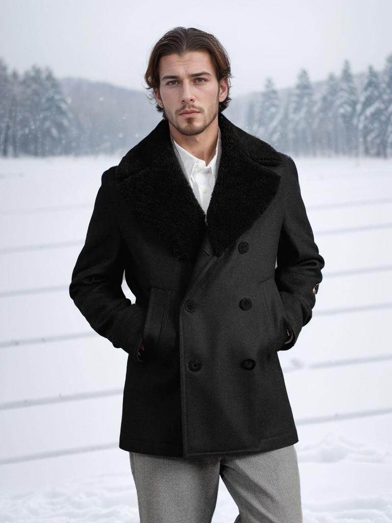 Men's Slim-fit Double-breasted Wool Jacket - 2025 Autumn/Winter Collection