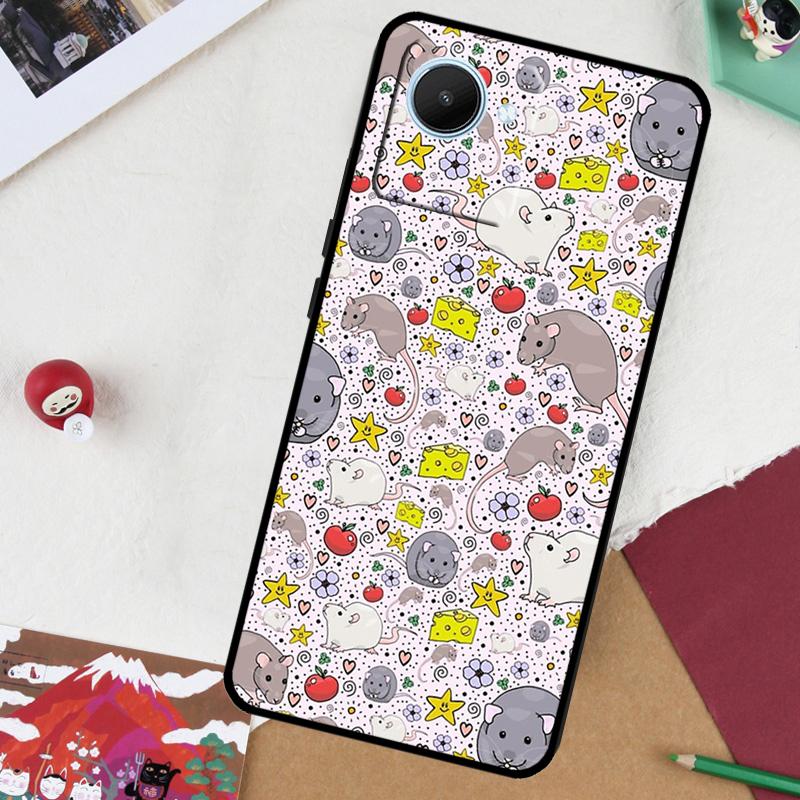 Cute Cartoon Animal Rat For Realme 13 Pro Plus 14 12 10 11 GT 6 5 6T GT7 Pro C51 C21Y C25S C75 C67 C61 C53 C55 Case