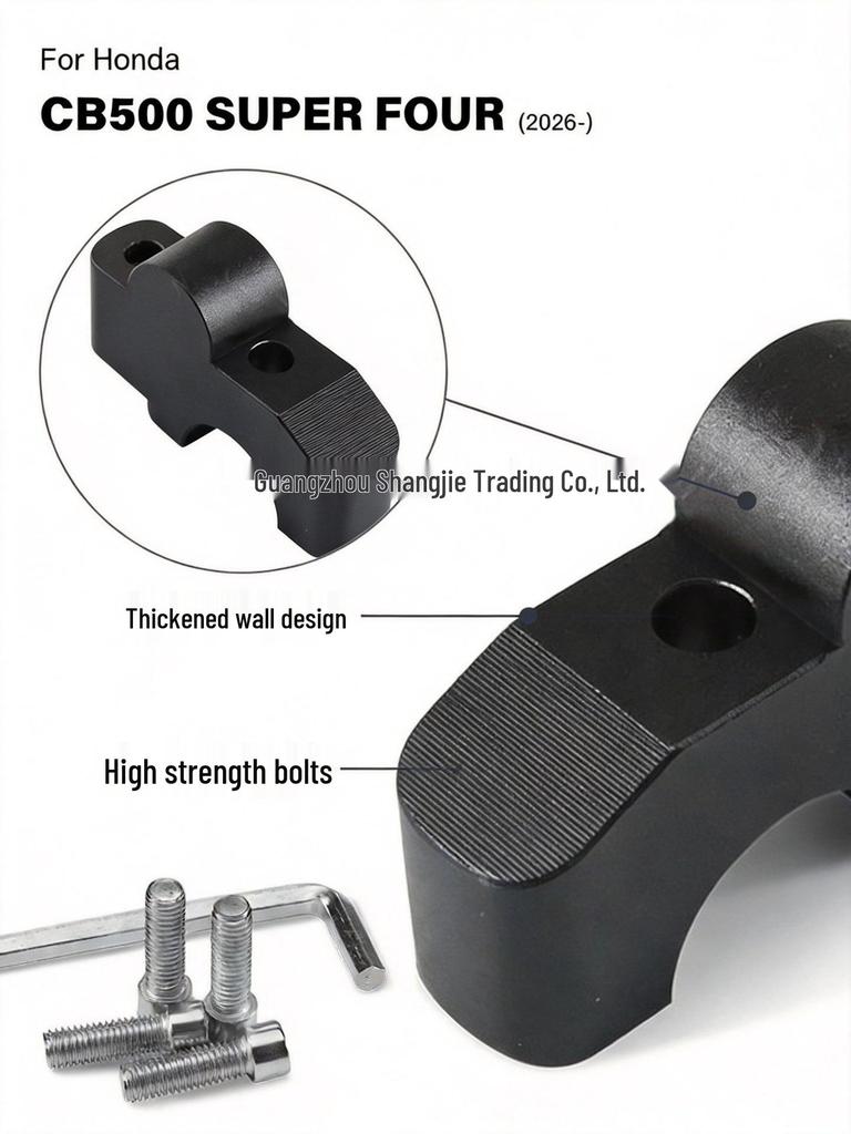 Fits Honda CB500SF: 26-Model Handlebar Riser and Rearward Shift Mount for Height Adjustment and Accessories.