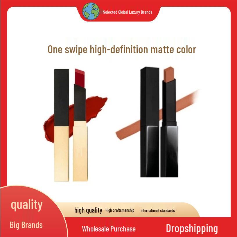 Помада Saint-Jacques Gold Bar Lan 1966 - Матовая и стойкая, Не отпечатывается, Тонкий стик, Оттенок 27# Gold Bar 1#