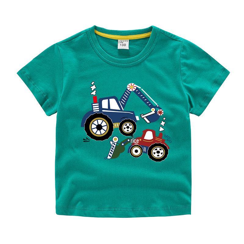 New Boys' Pure Cotton Short-Sleeve Printed T-Shirt - Round Neck Summer Top