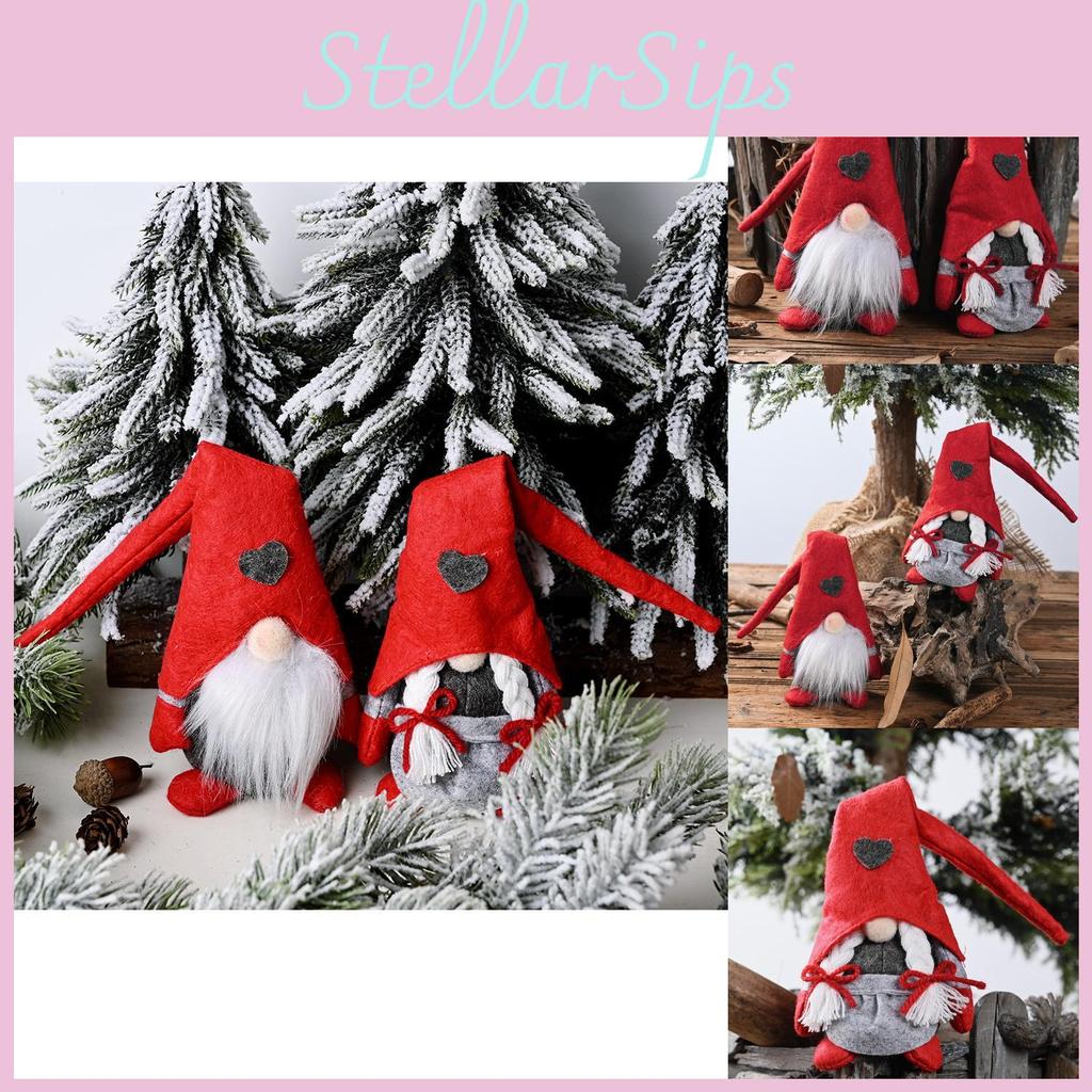 Charming 20 Christmas Decoration Forest Old Man Love Standing Doll For Festive Decor