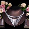 Wedding Jewelry Full Diamond Bridal High-End Necklace Earrings Two-Piece Bridal Wedding Dress Set Chain
