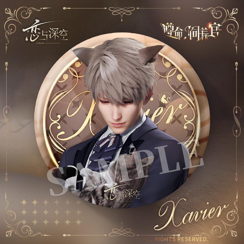 2025 75MM Love and Deepspace Sylus Rafayel Zayne Xavier Caleb Anime Flash Breeder Badge Emblem Brooch Cospaly Cartoon Gifts New