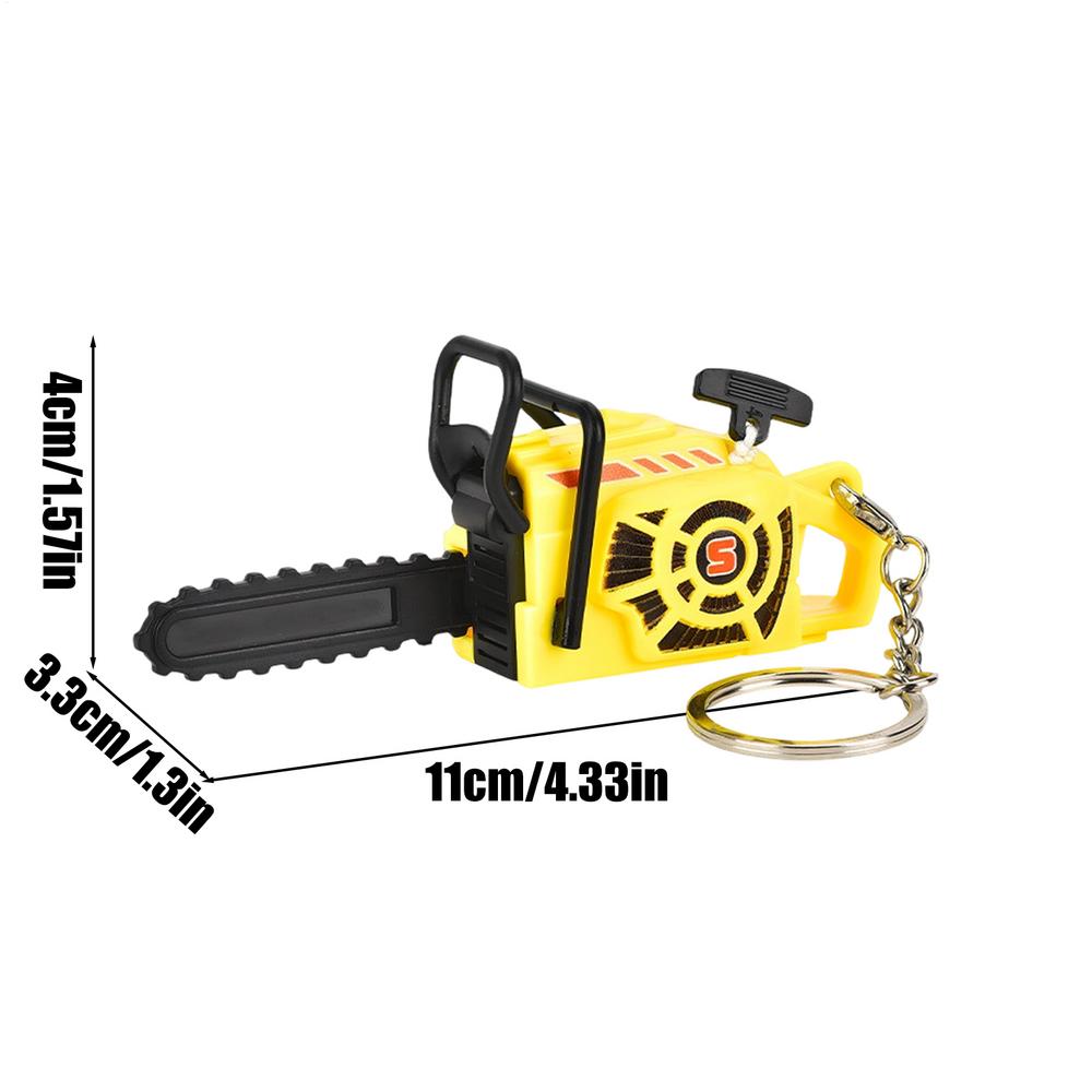 

ABS Toy Chainsaw Keychain Stress Relief Toy for Keys Backpack Bag pendant Mini Chainsaw Toy Funny Gift Gadget Chainsaw Key Ring жовтий