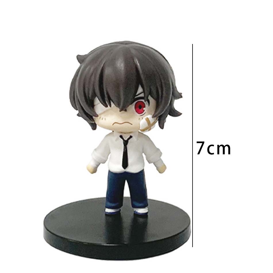 New Bungo Stray Dogs 7cm Dazai Osamu Figure Japanese Cartoon Figurines Collection Cute Toys