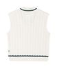 Ucla Ribbed V-Neck Cable Vest [Ivory](Uz9Ve01_22)