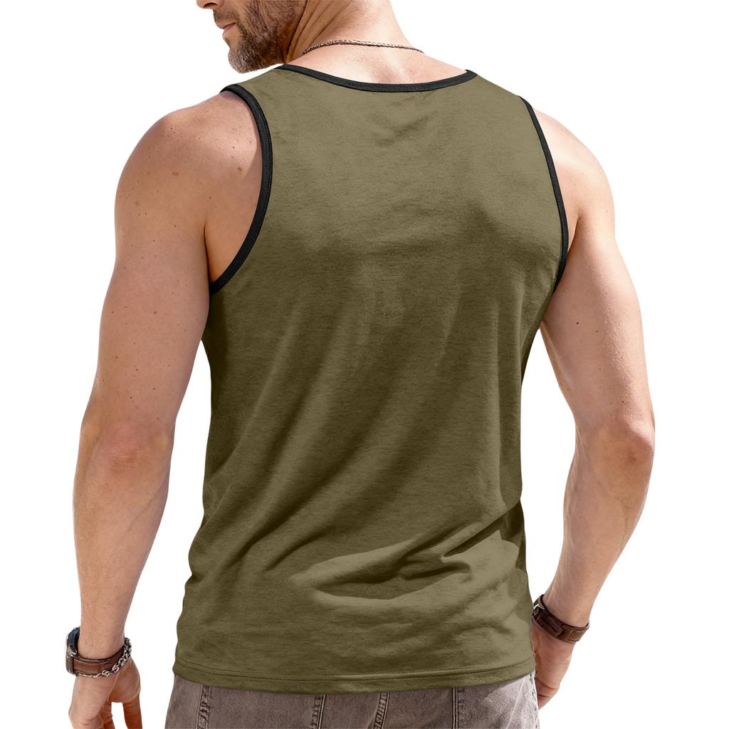 Men's Sport Sleeveless T-shirt Breathable Slim Undershirt Pocket Top Vest