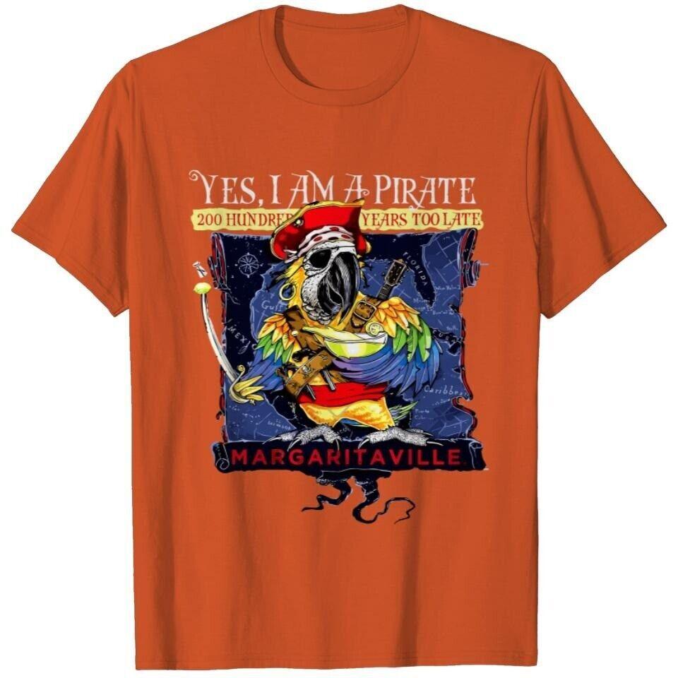 Yes I m a Pirate Jimmy Buffett Shirt, Jimmy Buffett Margaritaville Shirt orange S разноцветный