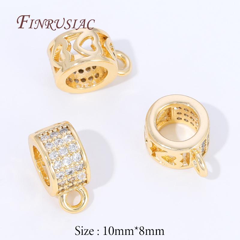 2 Pcs 18K Gold Plated Bails For Pendants,Bale Pendant Holder For Jewelry Accessories,Bead Separator,Jewelry Bail,Necklace Bails
