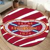 Heart Football Custom Name Round Area Rug Carpet Rug For Living Room Bedroom Sofa Playroom Decor Nonslip Floor Mat