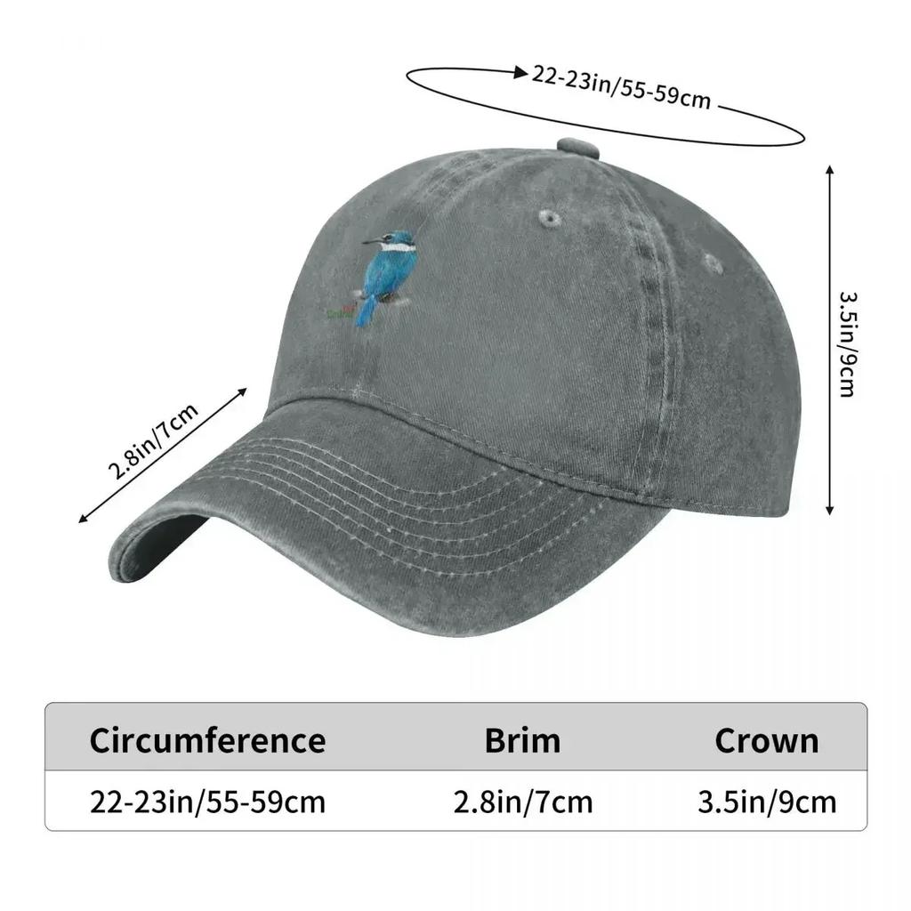 White-collared Kingfisher Baseball Cap hard hat Golf Cap Gentleman Hat Women's Hats Men's