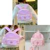 Niedlicher Mini-Rucksack aus Nylon mit rosa Erdbeeren, Schmetterlings- und Schleifenmotiv für den täglichen Gebrauch
