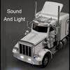 1:50 Alloy Heavy Trucks Toys Models Cars Container Vehicles Light Music Miniature Transport Car Rubber Tires Kids Gifts