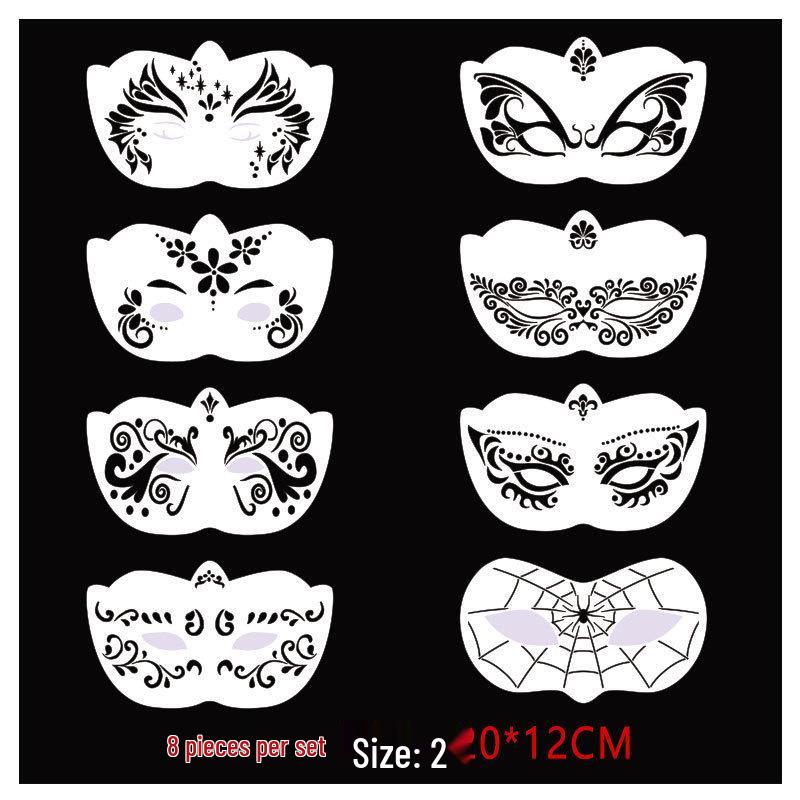 

Creative Face and Eye Painting Stencils for Kids and Adults, DIY Stage Makeup Molds