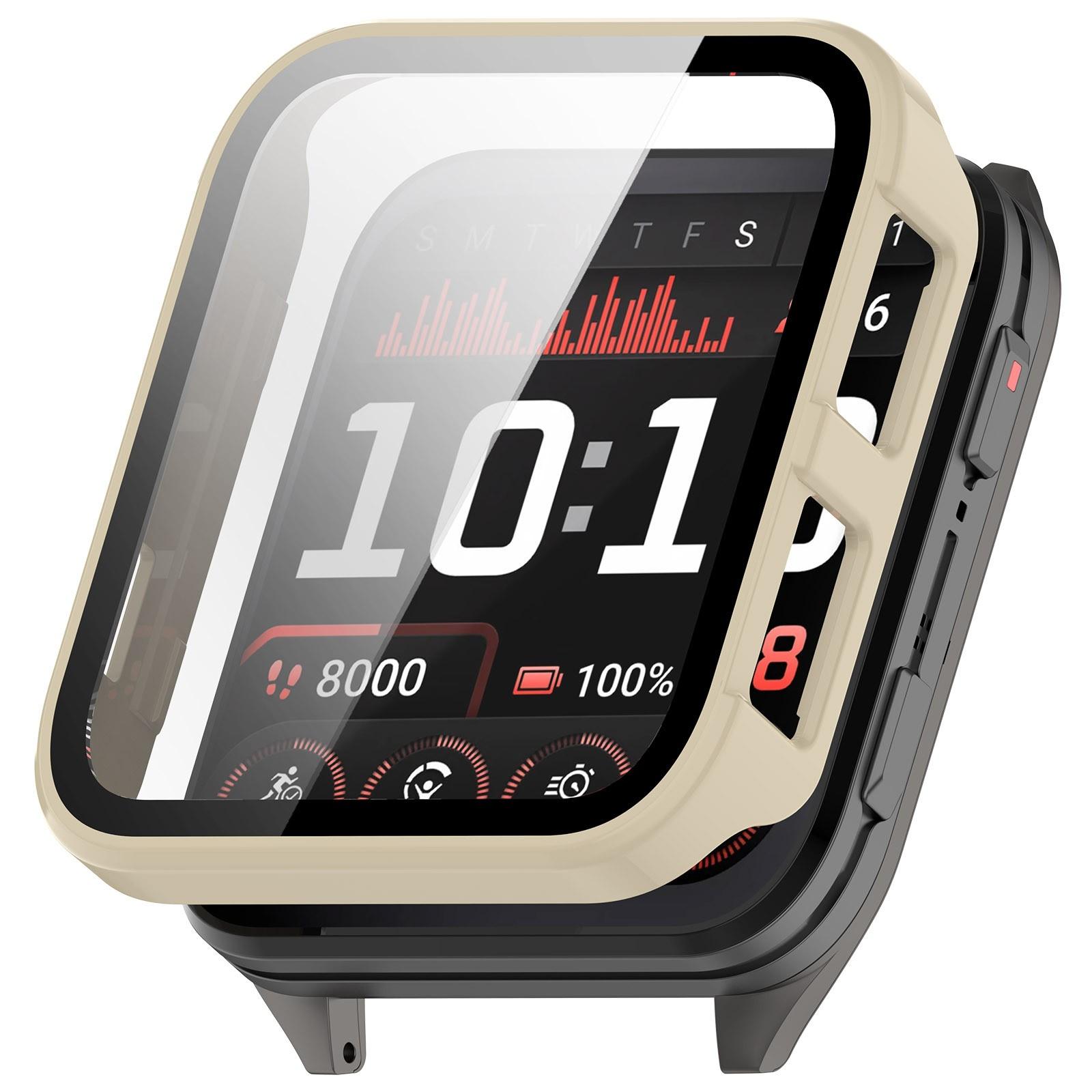 

Полный защитный стеклянный чехол для смарт-часов Garmin Venu X1, чехлы-защитные пленки для экрана VenuX1, крышка, жесткий корпус + пленка из закаленного стекла 2-в-1 Protector Case Only слоновая кость