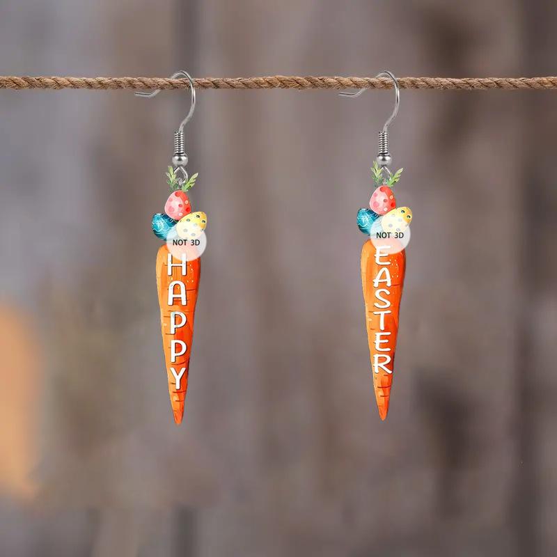 

Cartoon cute ladies earrings оранжевый