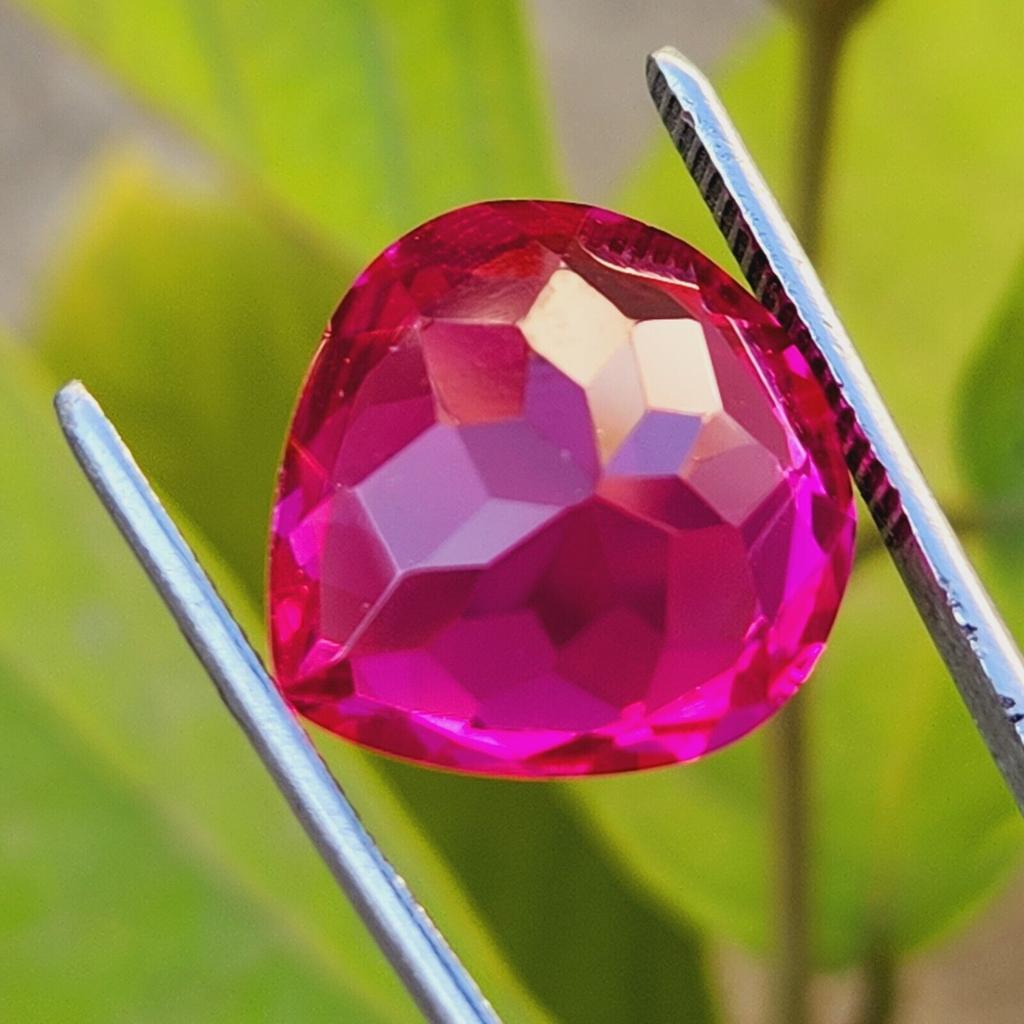 18.20 Ct Natural Pink Padparadscha Certified Gemstone Heart Cut Gemstone