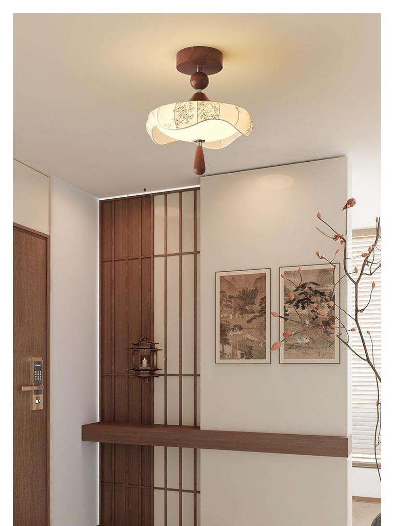 Ästhetische Stoffleuchte im Stil der Song-Dynastie für Eingang, Flur oder Balkon