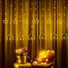 Diya Lights Diwali String Curtain Lights – Warm White Indoor & Outdoor Lights for Home, Wall, Window, Indian Wedding, Garden, Bedroom, Christmas