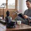 Räucheraschenfänger 3D-gedruckter Buddha-Halter für Räucherstäbchen, Zen-Brenner Handteller-Schale mit Schale, Meditationsdekoration Eingangsbereich Teeraum Wohnzimmer