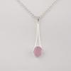 Rose Chalcedony Gemstone 925 Sterling Silver Partywear Jewelry Handmade Long Pendant 1.79" PP-69-14