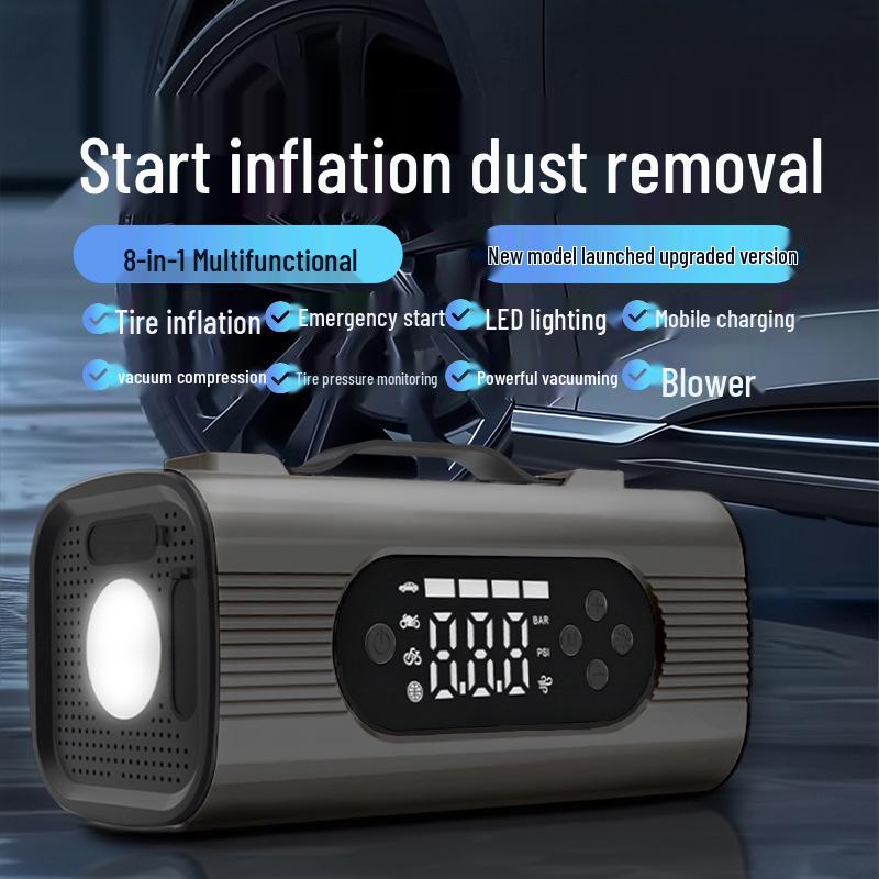 Kemier Portable Car Jump Starter & Air Pump 8-in-1 with Lighting